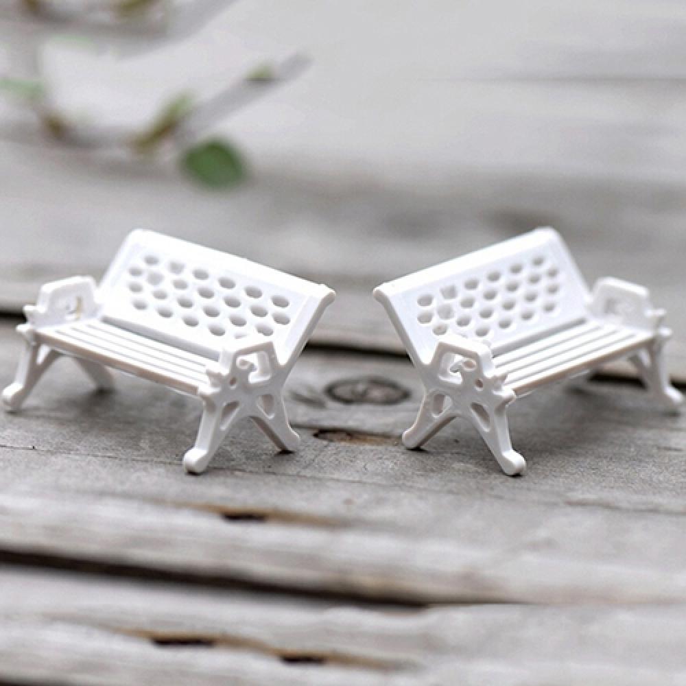2Pcs 미니 공원 좌석 벤치 귀여운 의자 소형 정원  - Woodworking Resin 리뷰 및 가격
