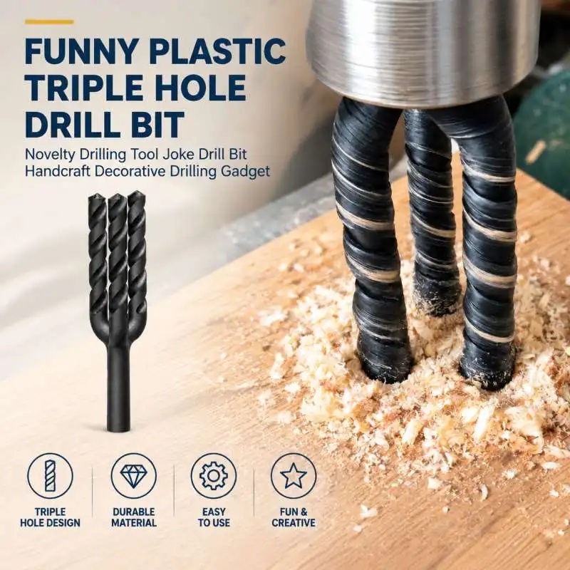 재미있는 플라스틱 삼중 구멍 드릴 비트, 독특한 디자인 - Woodworking Jokes 리뷰 및 가격