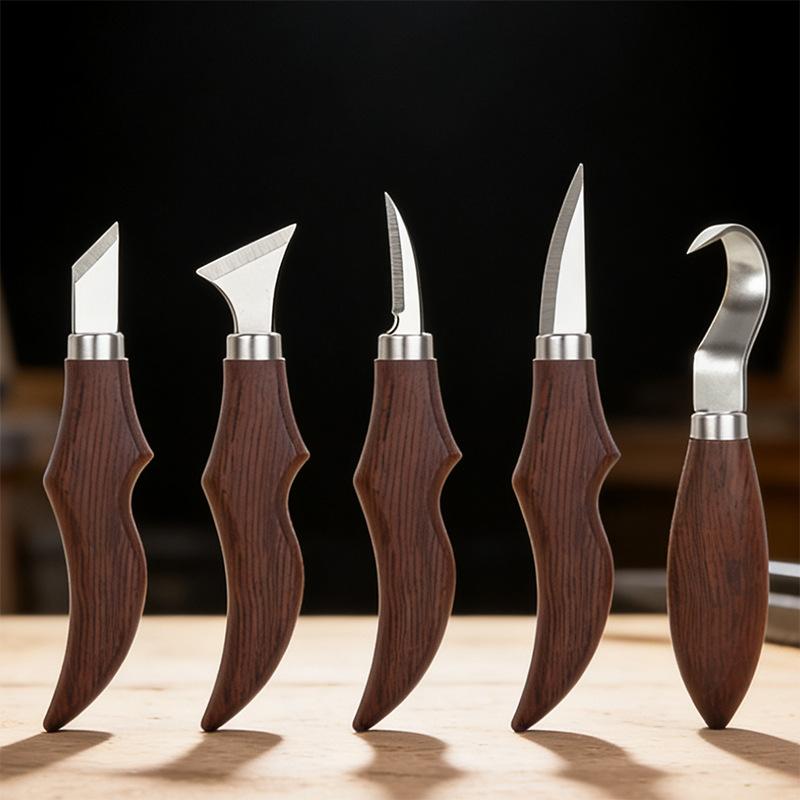 인체공학적 나무 손잡이와 스테인리스 스틸 칼날이 있는  - Wood Chisel Set 리뷰 및 가격